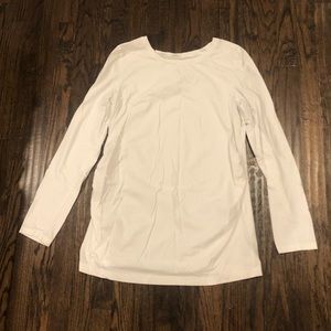 White long-sleeve maternity top Sz large Gap